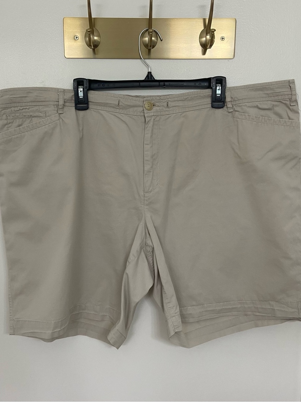 Lauren Ralph Lauren Women’s 22W Beige Bermuda Shorts 100% Cotton 8” Inseam